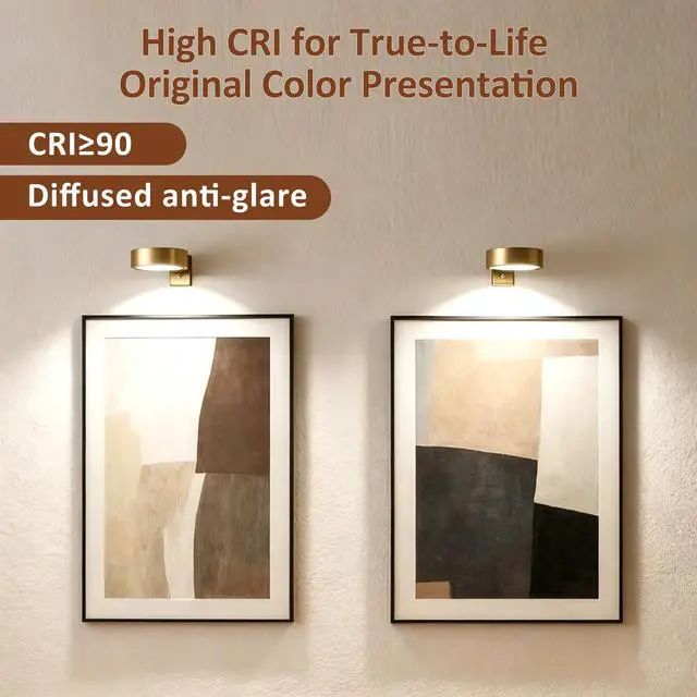 Alt view image 4 of 7 - 4 Pack Picture Lights for Wall, Rechargeable Magnetic Art Display Lights | 2200mAh Battery, 3 CCT & 12 RGB, Dimmable & Timer, Decor LED Light for Painting, Photo Frame, Gallery & Wall Decor