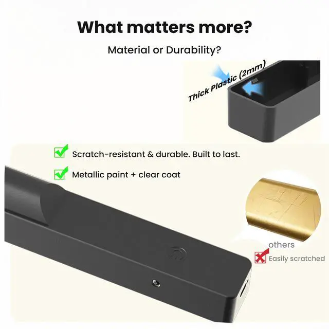 Alt view image 5 of 7 - Dimmable Cordless Picture Light for Wall 16in, 5000mAh Rechargeable Battery Wall Sconce Art Light, CRI 95+ 350LM Wall Light for Gallery Artwork, Paintings, Photo,Portraits - Black