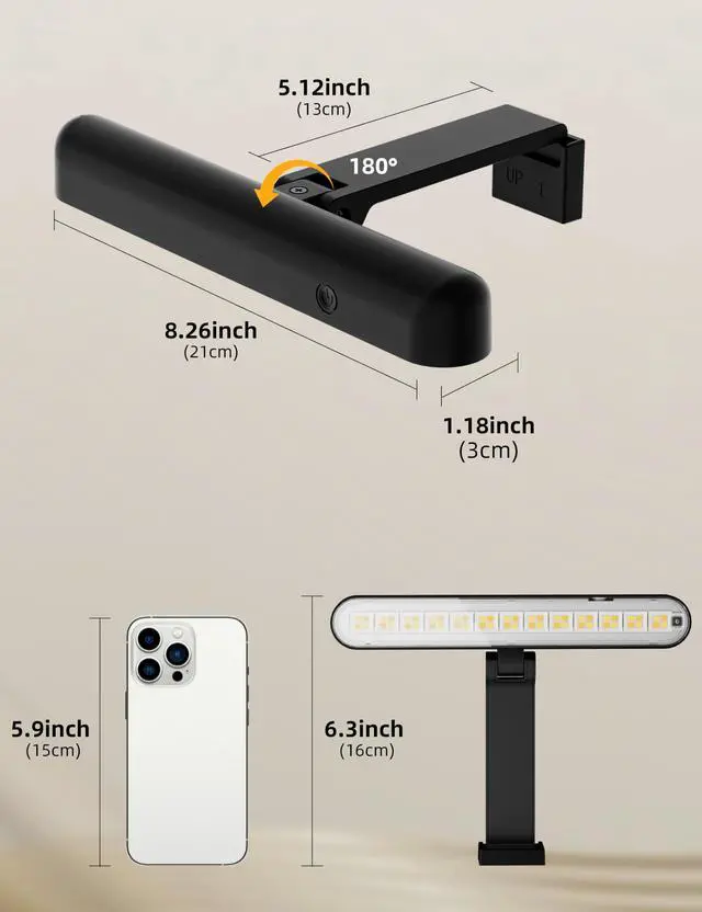 Alt view image 7 of 7 - Picture Light for Wall, Cordless Rechargeable Picture Light, 3 Pack Black | 3 Color Temperatures Rechargable Picture Light Battery Operated, Cordless Picture Light with Remote, Art Light for Paintings