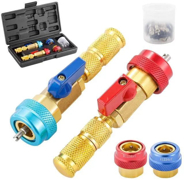 Main image of R134A R1234YF Valve Core Remover Tool, Air Conditioning Valve Core Remover Installer Tool Set for R134a R1234yf R22, High Low Pressure AC Valve Core Quick Remover Installer Tool (R134A/R1234YF)