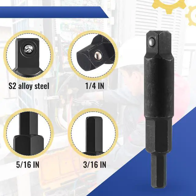 Alt view image 6 of 7 - Dreyoo Valve Core Removal Tool HVAC, Valve Core Remover Installer Tool | 1 Pcs HVAC Service Wrench, 20 Pcs Valve Cores Seal, 5 Pcs Brass Nuts, 1 Pcs Valve Core Rod, 3 Pcs Hex Bit Adapters