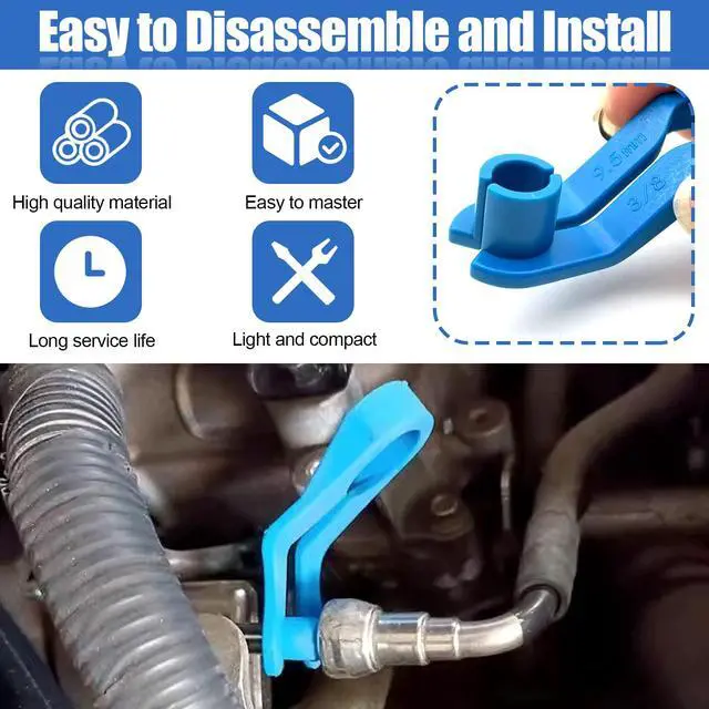 Alt view image 4 of 7 - 16PCS Car AC Fuel Line Disconnect Removal Tool Set with Storage Box, Valve Core Remover Tool Kit for 1/4 5/16 3/8 1/2 5/8 3/4 7/8 Inch Master Quick Disconnect Tool Kit for Auto Repair Tools