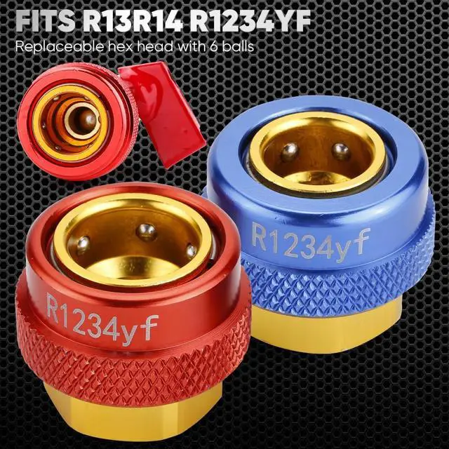 Alt view image 7 of 7 - Automotive R134a R1234yf R22 Valve Core Remover Installer Tool Set - Auto Air Conditioning Repair AC Valve Core Removal Tool for Standard & Jra Valve Core Couplers