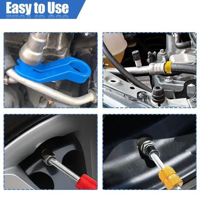 Alt view image 6 of 7 - 16PCS Car AC Fuel Line Disconnect Removal Tool Set with Storage Box, Valve Core Remover Tool Kit for 1/4 5/16 3/8 1/2 5/8 3/4 7/8 Inch Master Quick Disconnect Tool Kit for Auto Repair Tools