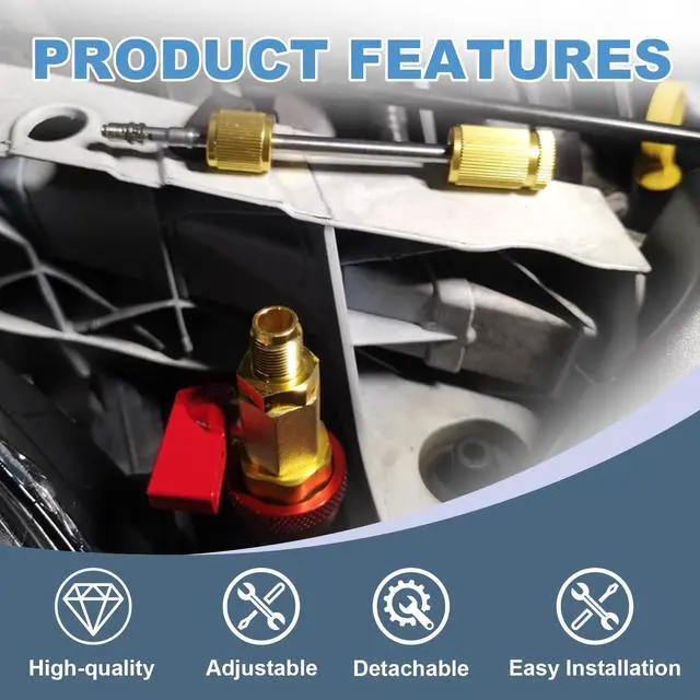 Alt view image 3 of 7 - 31Pcs A/C Valve Core Tool Kit R134A Remover Installer Set | Fits cars trucks SUVs. R134a valve core remover set. 31pcs seal caps. High low AC tool. Durable repair kit