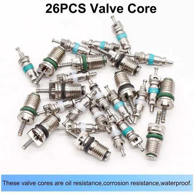 Alt view image 6 of 6 - TWTADE R134A Valve Core Quick Remover Installer Tool Kit - High Low Pressure Car A/C Valve Core Removal Tool, Schrader Valve Stem Cores & Seal Caps for R12 R134a Refrigeration Air Conditioner System