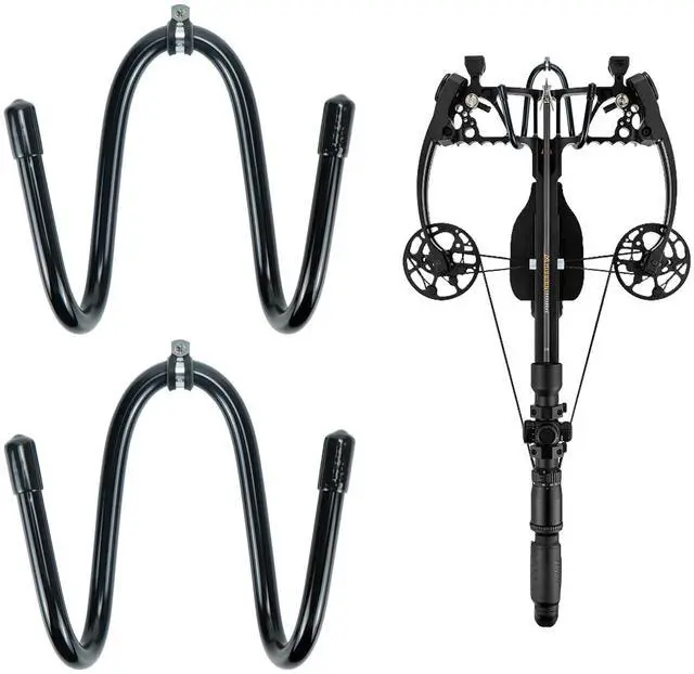 Main image of Kesywale Pack of 2 Bow Hanger Wall Mount Adjustable Bows Holder Storage Wall Rack to Display Your Bow (2)