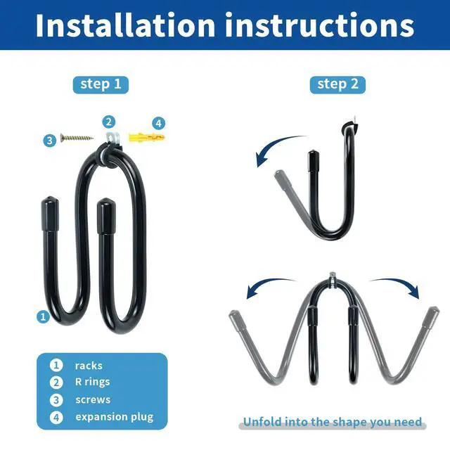 Alt view image 3 of 7 - Kesywale Pack of 2 Bow Hanger Wall Mount Adjustable Bows Holder Storage Wall Rack to Display Your Bow (2)