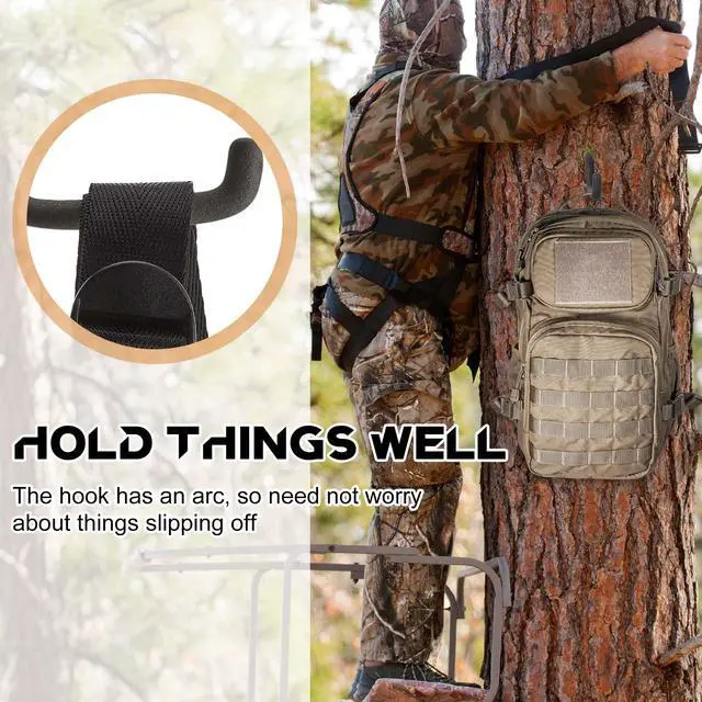 Alt view image 7 of 7 - Bow Hangers for Tree Stand, Bow Hooks for Hunting | Bow and Gear Accessory, Hook Holder Bulk, for Archery, Hunting, Pointed Tips, Easily Screw into Tree, 4.5 x 1.5 Inch