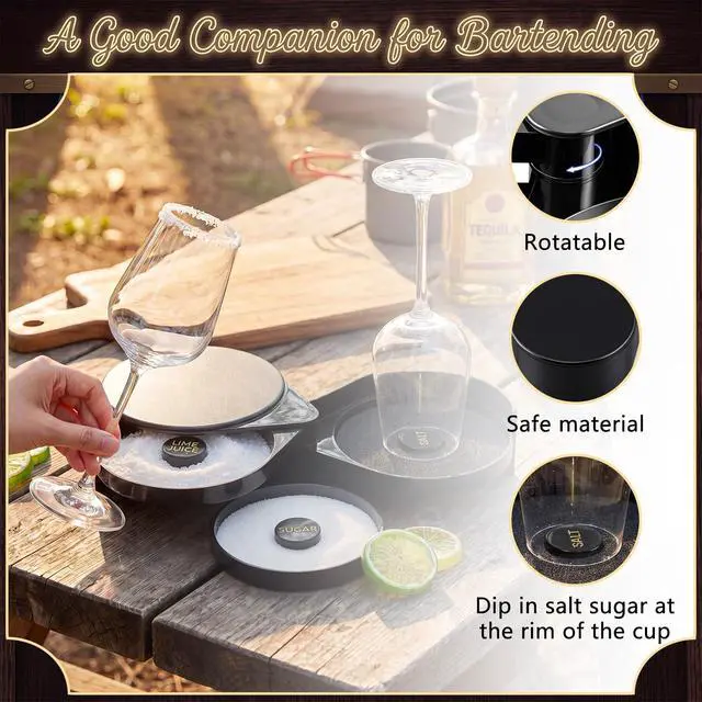 Alt view image 4 of 7 - 11 Pcs Condiment Caddy Server and Bartender Kit Include Fruit Caddy with Clips and Forks Margarita Salt Rimmer Bar Counter Organizer and Ice Shovel for Home Bar Outdoor Party Serving