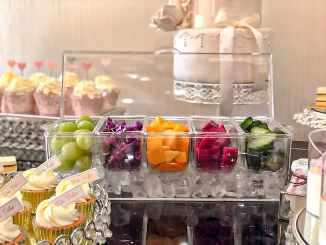 Alt view image 6 of 6 - Ice Chilled 5 Compartment Condiment Server Caddy | Fruit Serving Tray | Condiment Pots with 5 Removable Dishes Over 2 Cup Capacity Each and Hinged Lid