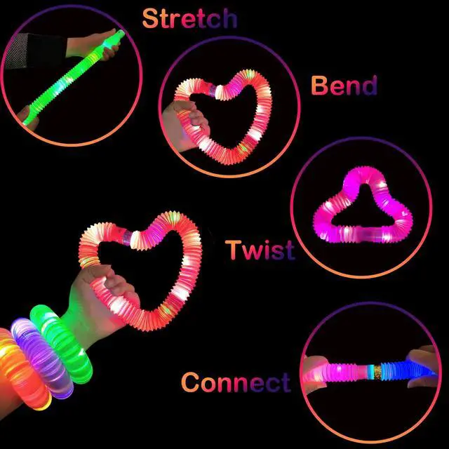 Alt view image 5 of 6 - Glow Sticks Party Favors for Kids 12-96 PCS, Glow in Dark Party Supplies | Light Up Neon Necklace Bracelet Accessories Decorations for Toddlers Boys Girls,Fun for Halloween Birthday Dance Camp Care
