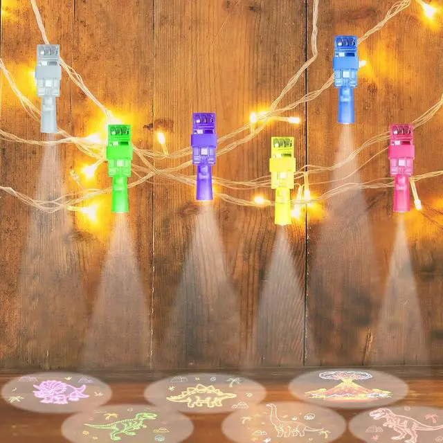 Alt view image 7 of 7 - 40PCS Dinosaur Party Favors LED Finger Lights for Goodie Bag Stuffers Set | 40pcs dinosaur LED finger lights with 6 designs, great for goodie bag stuffers, treat bags, and party decor.