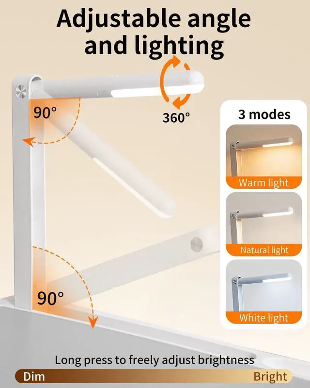 Alt view image 6 of 7 - Laptop Desk Bed Table with LED Light,Adjustable Lap Desk Bed Tray,Portable Folding Couch Table Bookstand with Page Clip,Car Rear Seat Sofa Floor Laptop Tray Stand for Adult Kids Reading Writing Eating