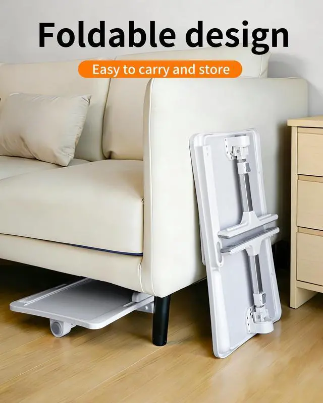 Alt view image 7 of 7 - Laptop Desk Bed Table with LED Light,Adjustable Lap Desk Bed Tray,Portable Folding Couch Table Bookstand with Page Clip,Car Rear Seat Sofa Floor Laptop Tray Stand for Adult Kids Reading Writing Eating