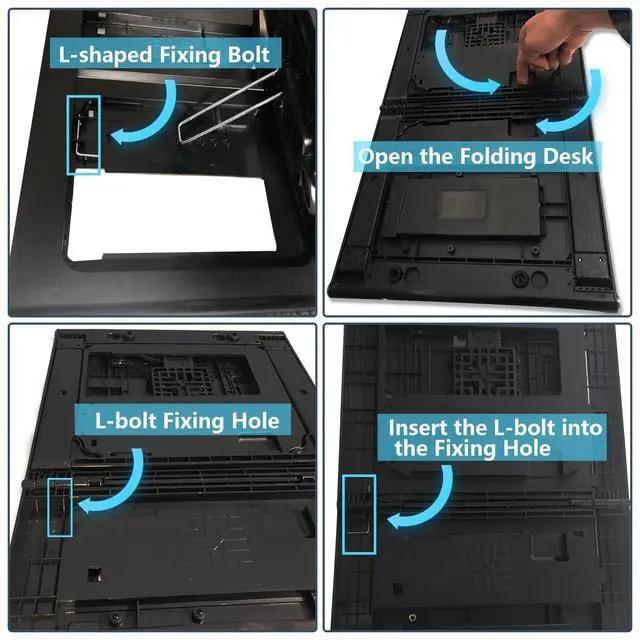 Alt view image 3 of 7 - Laptop Desk for Bed - Foldable Lap Tray With Internal USB Fans, Height & Angle Adjustable Tablet Stand, Notebook Breakfast Table