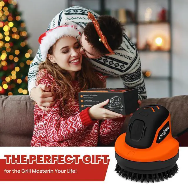 Alt view image 7 of 7 - Electric Grill Brush for Outdoor Grill- 4 Replaceable Heads, 3000mAh IPX7 Waterproof BBQ Cleaning Scrubber for Kitchen & Car & Bathroom - Ideal Mothers for Grill Lovers, Dad, Mom