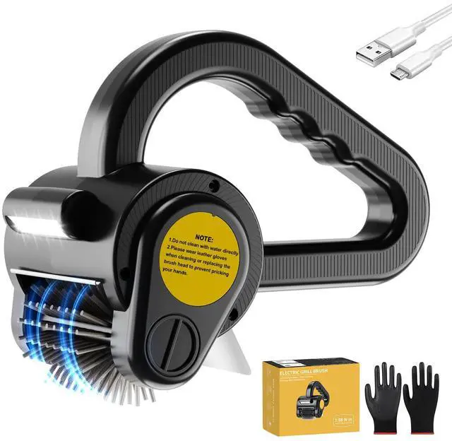 Main image of Electric Grill Brush for Outdoor Grill - 4400mAh Rechargeable BBQ Grill Cleaner with LED Light/Screen,150-Min Runtime Cordless Grill Cleaning Brush for Barbecue Grates, No Bristle Shedding