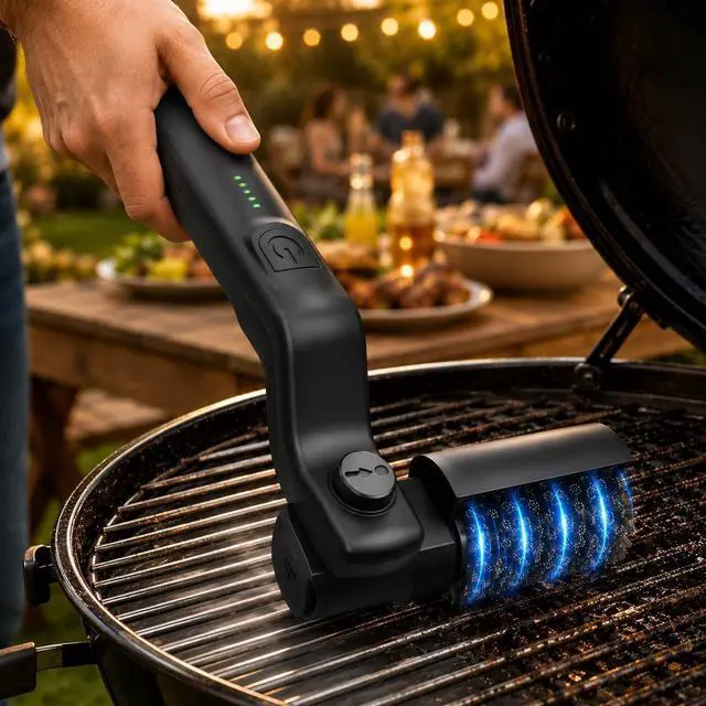 Alt view image 2 of 7 - Electric Grill Cleaner,Rechargeable Cordless BBQ Cleaner,24kg High Torque 3-Speed Power Grill Scrubber with Adjustable Head USB-C Charging,Grill Brush for Outdoor Grill BBQ,Camping,Patio Cooking