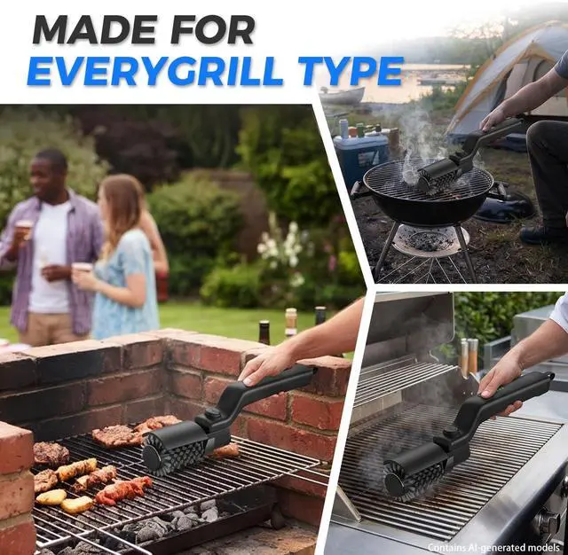 Alt view image 7 of 7 - Electric Grill Cleaner,Rechargeable Cordless BBQ Cleaner,24kg High Torque 3-Speed Power Grill Scrubber with Adjustable Head USB-C Charging,Grill Brush for Outdoor Grill BBQ,Camping,Patio Cooking