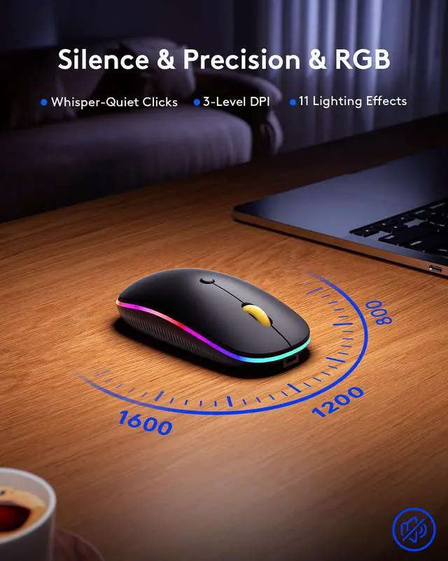 Alt view image 6 of 7 - Samsers Full-Size Travel Foldable Keyboard and Mouse with Backlight, Black | 0.65in Keycap, Backlit, PU Leather Cover, Portable Wireless Mouse, Hard Case, 2.4G + BT5.0 x 2, Work Efficiency, On-the-go