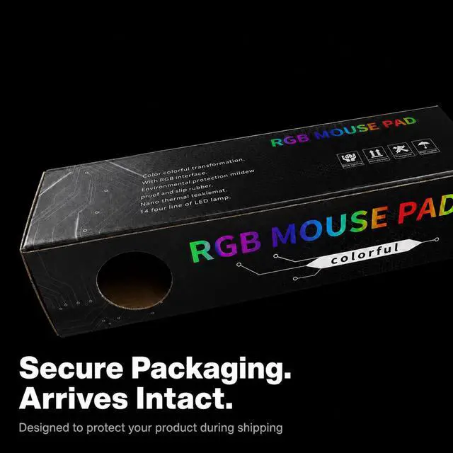 Alt view image 4 of 7 - RGB Gaming Mouse Pad, 0.16 Inch Thickness, 31.5" x 11.8" Large Mouse Pad for Desk, 14 Light Modes Desk Mat, Waterproof, for PC Laptop Office Gaming Use