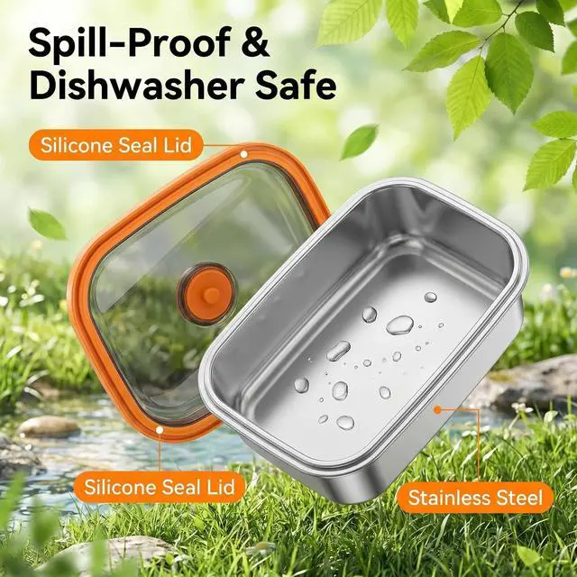 Alt view image 5 of 7 - Cordless Electric Lunch Box for Adults, 18000mAh & 60W Fast Heating Food Warmer, 1.5L Leak-Proof Container, Adjustable Temp & Keep Warm for Office, Travel, Camping, Truck