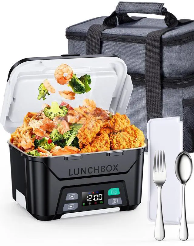 Main image of Docusvect Cordless Electric Lunch Box for Adults 1.3L with Schedule Heating | 20,000mAh Heated Lunch Box Cordless for Men, 2H Heat+1H Keep-Warm, No Countdown, Daily Memory, 220°F, Leak-Proof, Full Kit
