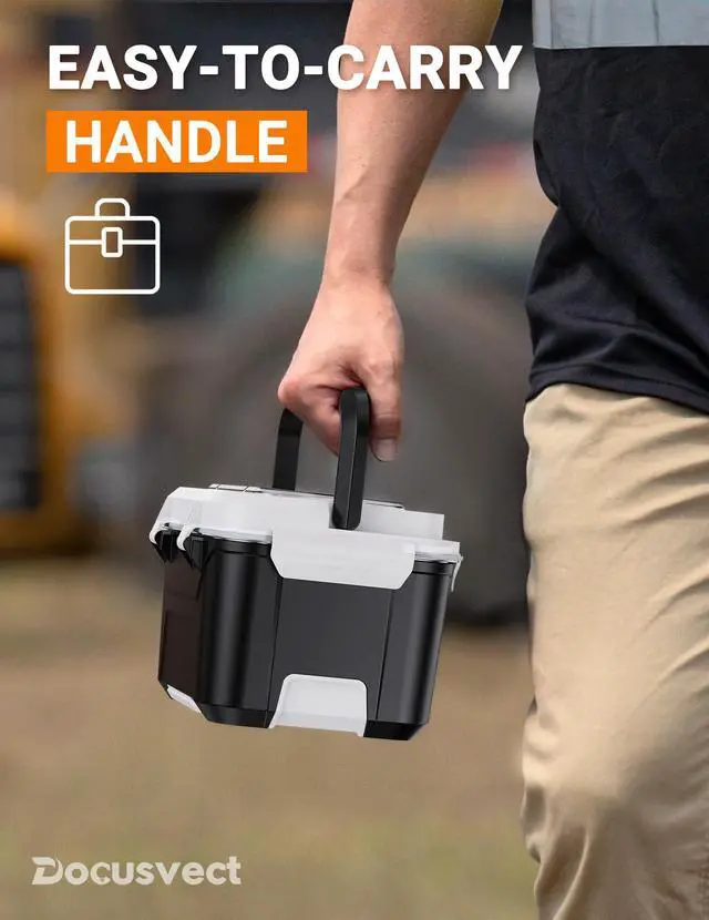 Alt view image 7 of 7 - Docusvect Cordless Electric Lunch Box for Adults 1.3L with Schedule Heating | 20,000mAh Heated Lunch Box Cordless for Men, 2H Heat+1H Keep-Warm, No Countdown, Daily Memory, 220°F, Leak-Proof, Full Kit