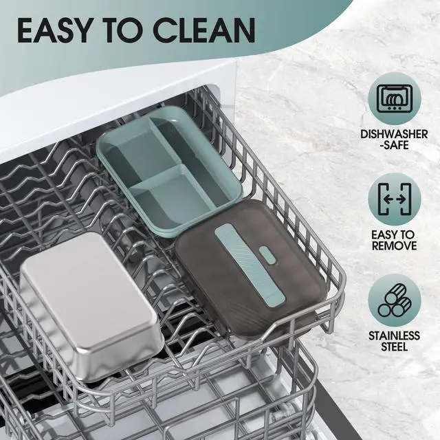 Alt view image 6 of 7 - WisaKey Cordless Electric Lunch Box for Adults, 7.6 Cups Heated Lunch Box | 8000Mah Portable Rechargeable Battery Powered Lunchbox Fast Self Heating Food Warmer Gift for Husband/ Men/Dad