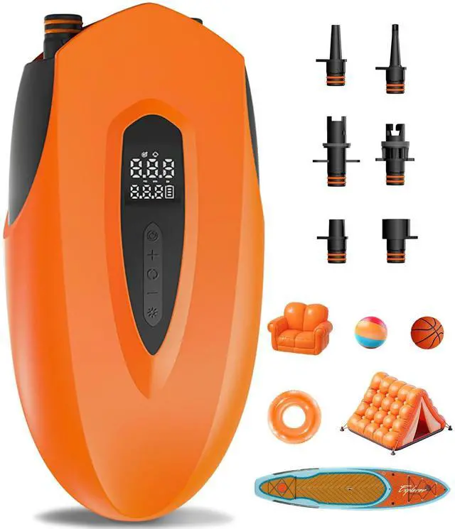 Main image of Fisca Paddle Board Electric Pump 20PSI, Portable Rechargeable Paddleboard Pump, 12000mAh Dual Stage Inflation Deflation Auto-Off Air Pump for SUP, Kayak, Inflatable Boat, Tent