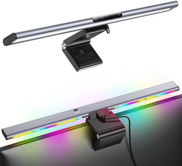 Main image of Syrinx Monitor Light Bar with Backlight, Gaming & Home Office Monitor Lamp | CRI95+, No Screen Glare Eye Care Light, 1200lm, Touch & Gesture Control, Stepless Dimming for Flat & Curved Monitors