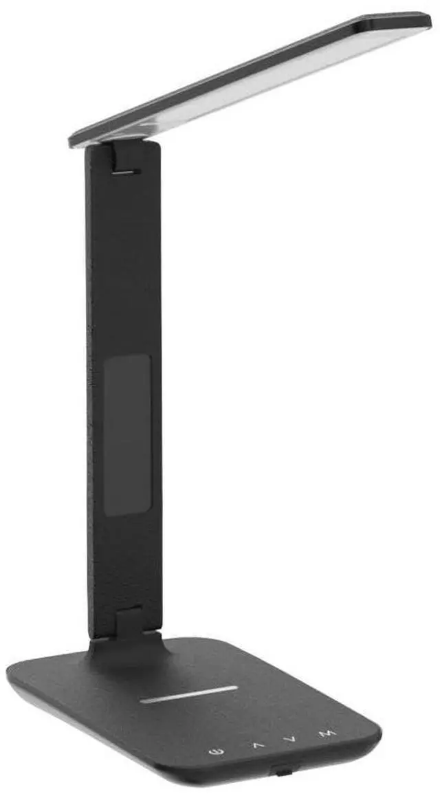 Alt view image 4 of 7 - LED Desk Lamp with Wireless Charger, Suitable for Home, Office Dimmable, with USB Charging Port, Built-in Clock, Calendar, Thermometer and Automatic Timing Reading Desk Lamp.