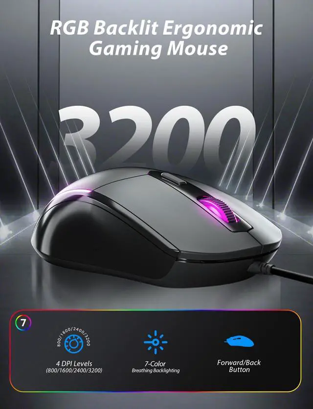 Alt view image 4 of 7 - Typewriter Mechanical Gaming Keyboard and Mouse, Metal Panel Retro Keyboards with Round Keycap Blue Switch, Rainbow LED Backlit 104-Key Anti-Ghost Wired Mouse and Pad Combo for PC Laptop Mac Gamer