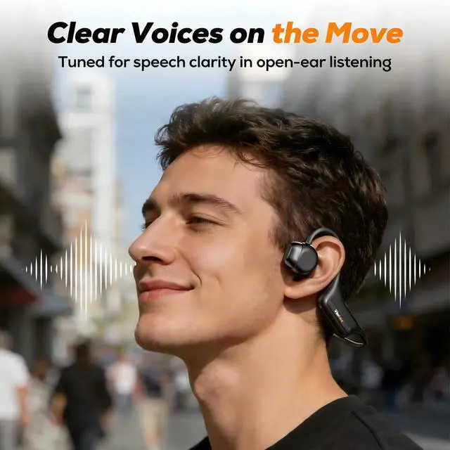 Alt view image 5 of 7 - MusicCam Bone Conduction Headphones with Camera, Patented Design | 1080P hands-free POV recording with open-ear Bluetooth audio, IP68 waterproof for cycling, running and travel
