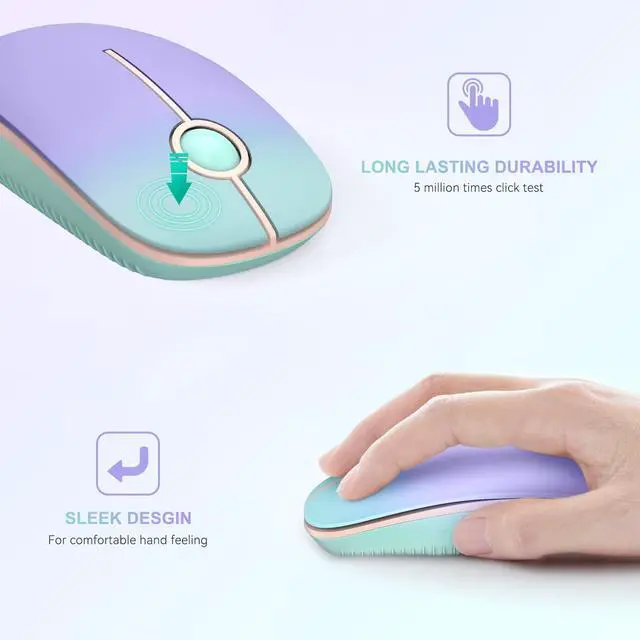 Alt view image 5 of 7 - Unipows Wireless Mouse-2.4G Slim Portable Computer Mouse with Nano Receiver