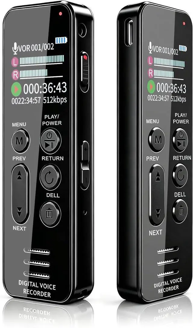 Main image of Digital Voice Recorder HD Audio Recording Easy Operation Smart Voice Recognition A-B Repeat Password Lock Voice Activated Rechargeable Dictaphone for Meeting Interview Lecture etc. (32, GB)