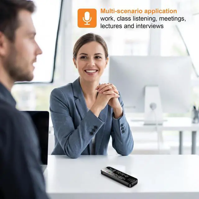 Alt view image 6 of 7 - Digital Voice Recorder HD Audio Recording Easy Operation Smart Voice Recognition A-B Repeat Password Lock Voice Activated Rechargeable Dictaphone for Meeting Interview Lecture etc. (32, GB)