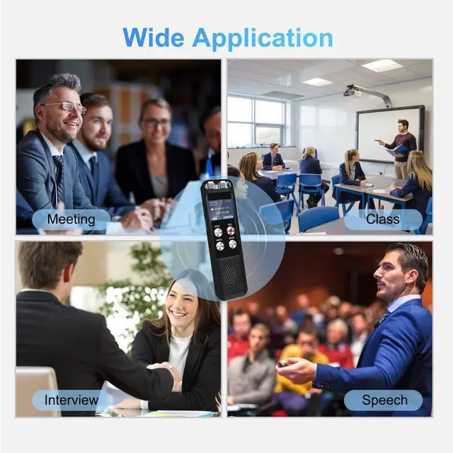 Alt view image 7 of 7 - 72GB Digital Digital Voice Recorder: Voice Activated Recorders with Playback, Audio Recording Device for Lectures Meetings, Dictaphone Sound Portable Tape Recorder with Password | USB