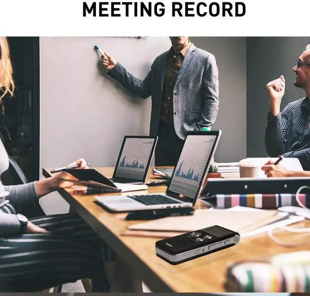 Alt view image 7 of 7 - Digital Voice Recorders 8GB Audio Recorder Voice Activated Recorder for Lectures, Meetings, Interviews Recording Device with Microphone USB Cable, MP3 Player (8GB