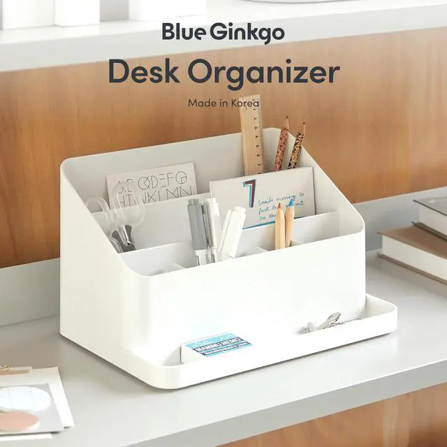 Alt view image 2 of 6 - BLUE GINKGO Desk Organizer, Office Supplies, White, Made in Korea