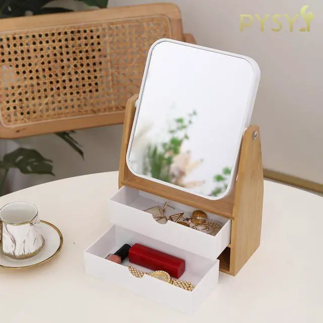 Alt view image 6 of 7 - 1x/5x Rectangle Magnifying Makeup Mirror, Jewelry and Cosmetics Storage Box