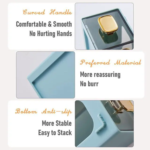 Alt view image 5 of 7 - Desktop Storage Drawers, Stackable Countertop Organizer with Drawers