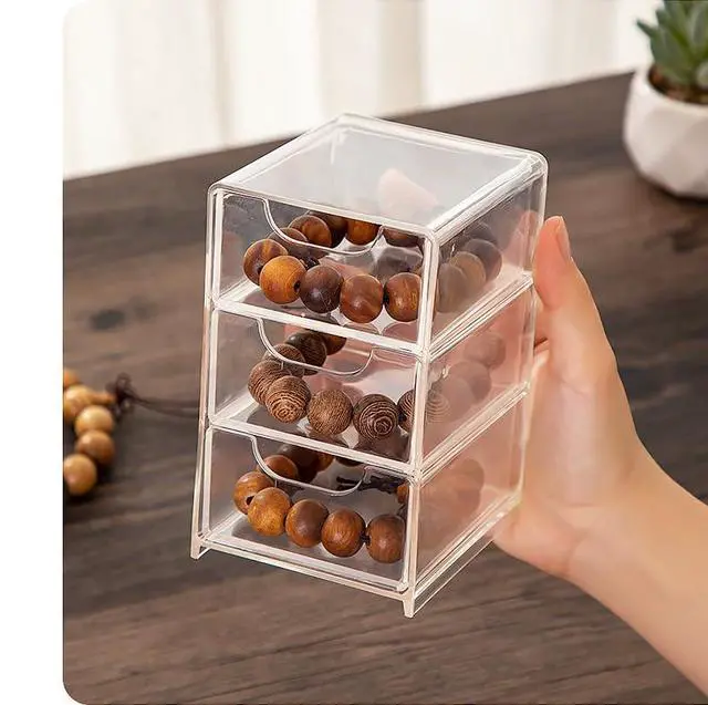 Alt view image 6 of 7 - Small Desk Organizer with Drawer, Desktop Organization for Office Supplies, Jewelry Storage Box