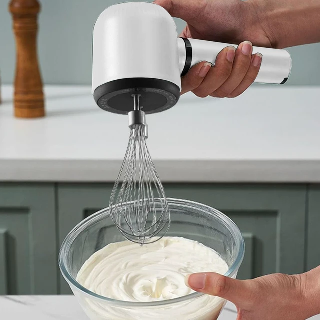 Alt view image 5 of 7 - Cordless Electric Hand Mixer Dual Whisk Hand Mixer, Stainless Steel USB Rechargeable Low Speed Cordless Electric Hand Whisk for Baking Kitchen Whipping Mixing Egg Cake Dough
