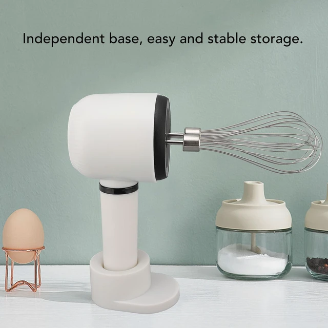 Alt view image 7 of 7 - Cordless Electric Hand Mixer Dual Whisk Hand Mixer, Stainless Steel USB Rechargeable Low Speed Cordless Electric Hand Whisk for Baking Kitchen Whipping Mixing Egg Cake Dough