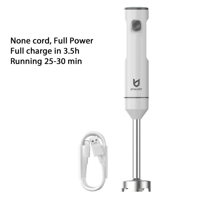 Alt view image 2 of 7 - UTALENT Cordless Hand Blender with whisk for Smoothies, Milkshakes & Soups