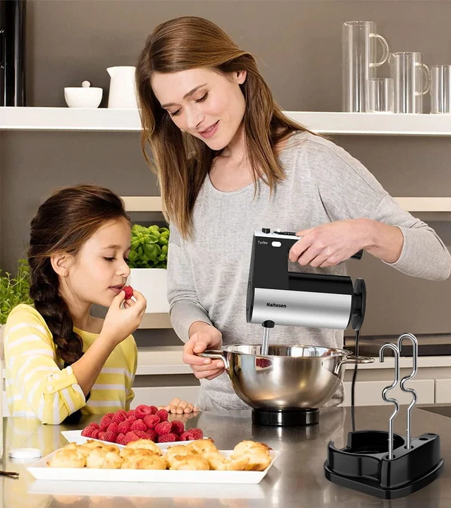 Alt view image 7 of 7 - 600W Powerful Hand Mixer Electric 10 Speed Powerful with Turbo