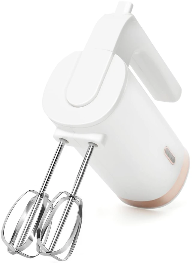 Main image of Cordless Hand Mixer Electric, 3-Speed with Whisk, White