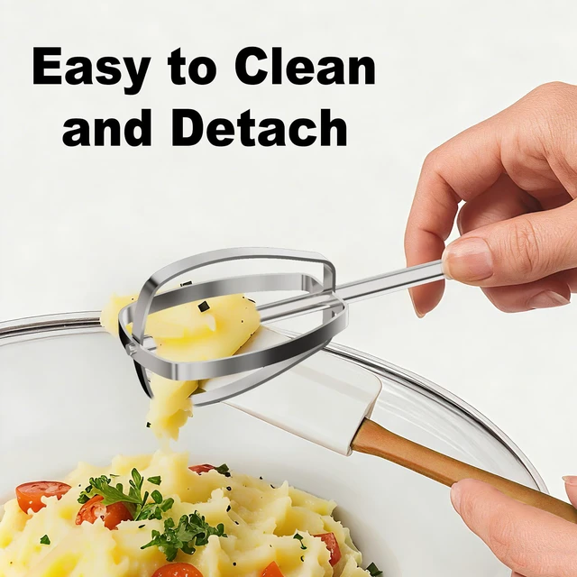 Alt view image 7 of 7 - Camic Electric Hand Mixer with 9 Speeds, Powerful Motor, Cordless Hand Mixer with Whisk, Dough Hook and Mixing Rod for Whipping Eggs, Cream, Butter, Jam, Kneading Dough and Blending (White+Black)